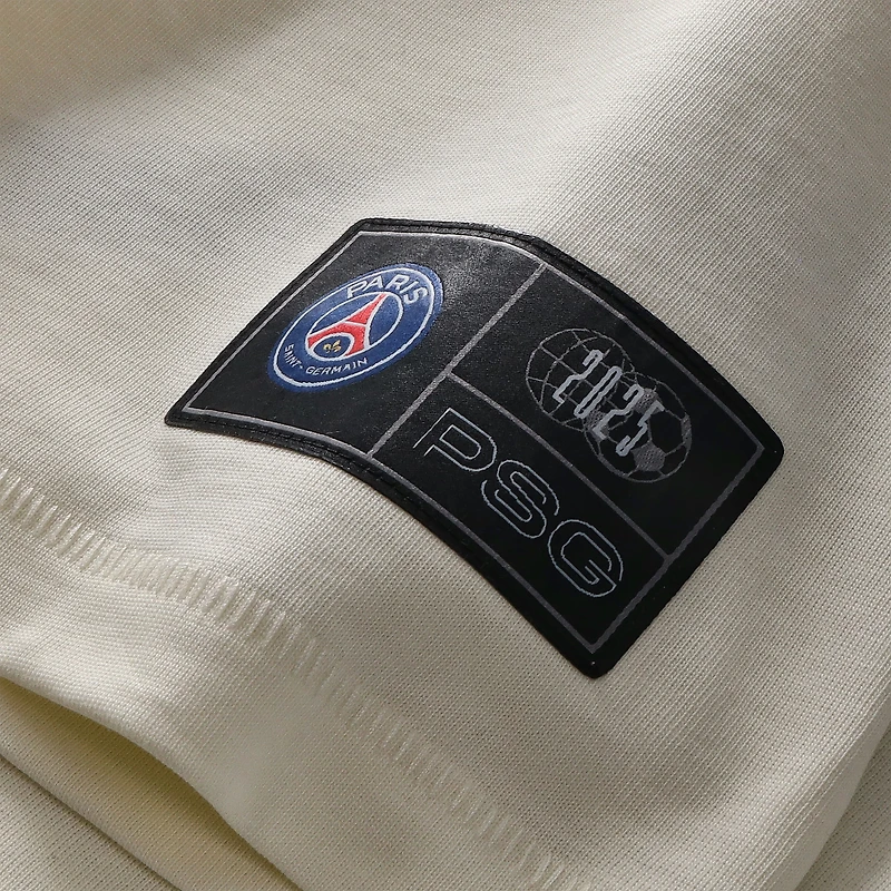 T-shirt Paris Saint-Germain pour homme, couleur crème, style universitaire