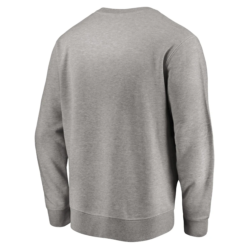 Sweat-shirt en polaire Fanatics gris chiné Paris Saint-Germain pour hommes