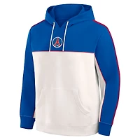 Sweat à capuche rétro Fanatics bleu roi/blanc Paris Saint-Germain pour homme
