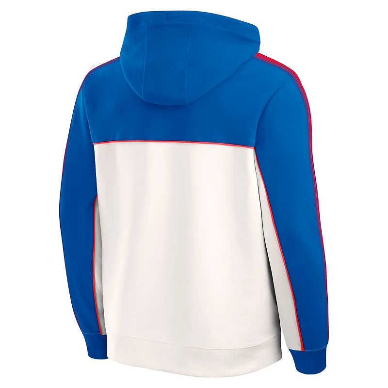 Sweat à capuche rétro Fanatics bleu roi/blanc Paris Saint-Germain pour homme