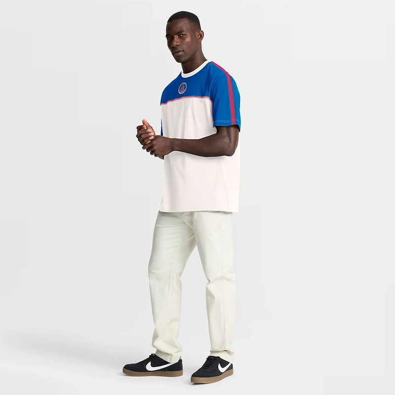 T-shirt rétro blanc/bleu Paris Saint-Germain pour homme de la marque Fanatics
