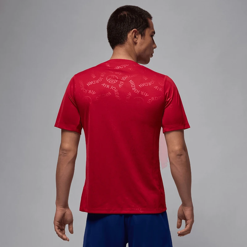 Haut d'avant-match Jordan Brand rouge Paris Saint-Germain 2024/25 Fourth Academy Pro pour homme