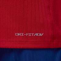 Haut Jordan Brand rouge Paris Saint-Germain 2024/25 Fourth Advance Strike Drill Performance à fermeture éclair quart de tour pour homme