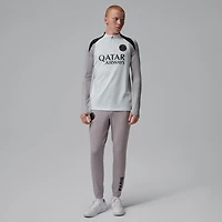 Men's Jordan Brand  White Paris Saint-Germain Strike Drill Quarter-Zip Long Sleeve Dri-FIT Top