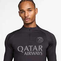 Men's Nike  Anthracite Paris Saint-Germain Strike Drill Quarter-Zip Long Sleeve Dri-FIT Top