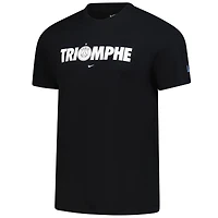 T-shirt Nike noir pour homme Paris Saint-Germain 2025 Champions d'Europe Triomphe