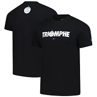 T-shirt Nike noir pour homme Paris Saint-Germain 2025 Champions d'Europe Triomphe