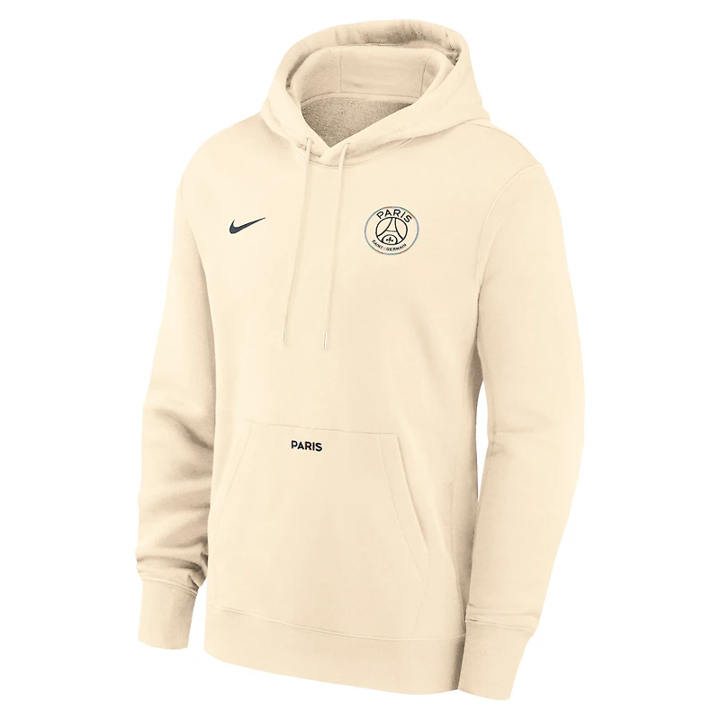 Sweat à capuche Nike Paris Saint-Germain Club crème pour homme