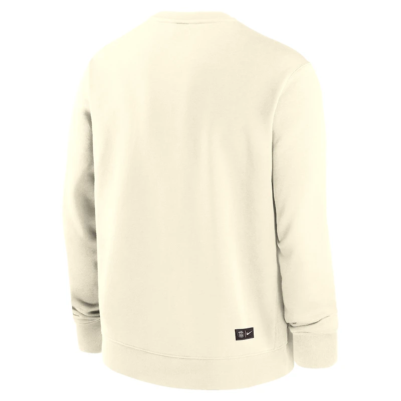 Men's Nike Cream Paris Saint-Germain Club Pullover Sweatshirt