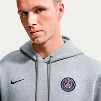 Men's Nike Gray Paris Saint-Germain Club Crest Fleece Hoodie