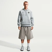 Sweat à capuche polaire gris Nike pour homme avec écusson du Paris Saint-Germain