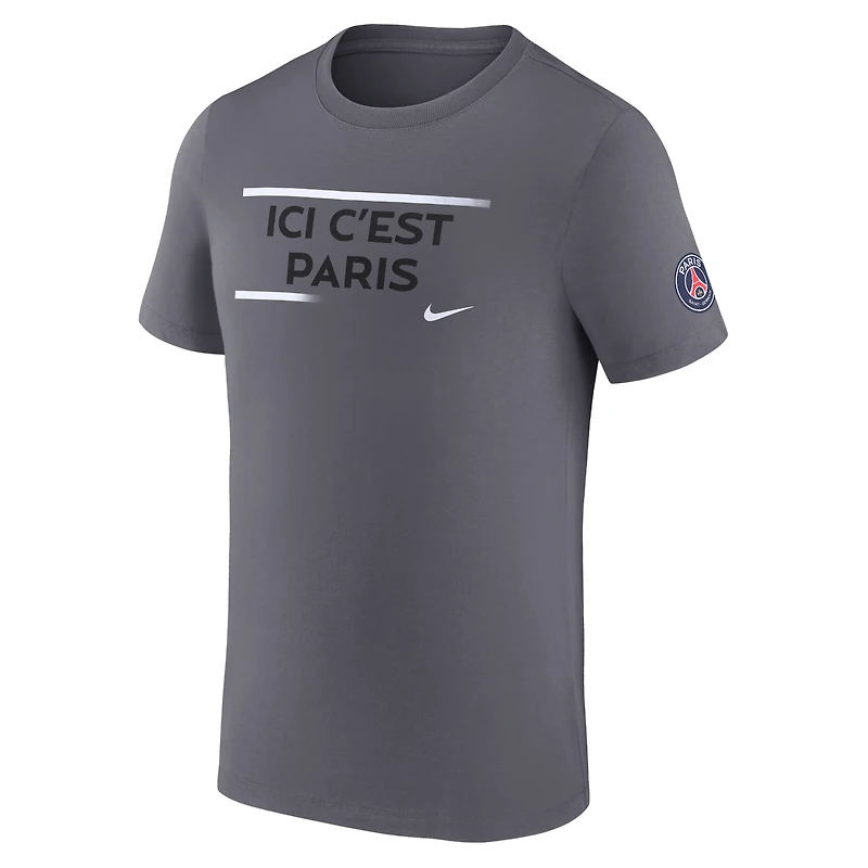 Men's Nike Gray Paris Saint-Germain Verbiage T-Shirt