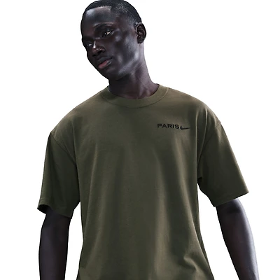 Men's Nike  Khaki Paris Saint-Germain Peak Wordmark T-Shirt