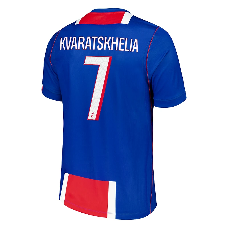 Men's Nike Khvicha Kvaratskhelia Blue Paris Saint-Germain 2026/27 Home Stadium Replica Jersey