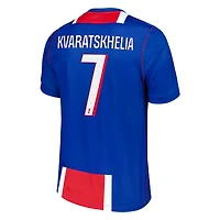 Men's Nike Khvicha Kvaratskhelia Blue Paris Saint-Germain 2026/27 Home Stadium Replica Jersey