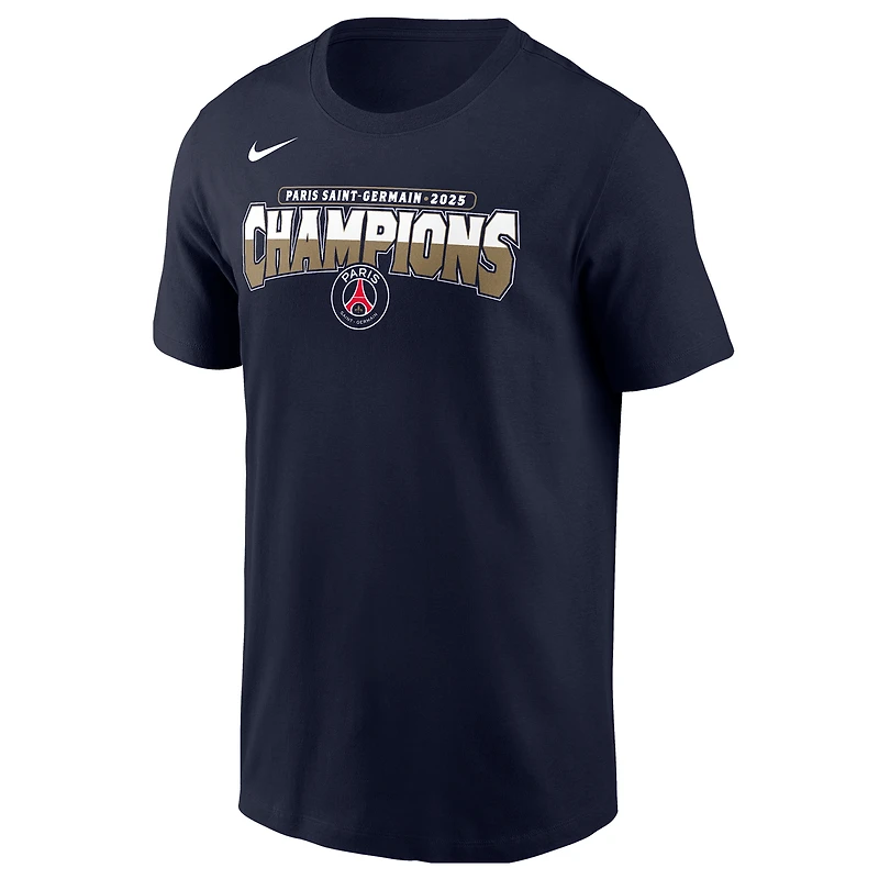 Men's Nike Navy Paris Saint-Germain 2025 Champions League Winners Core T-Shirt
