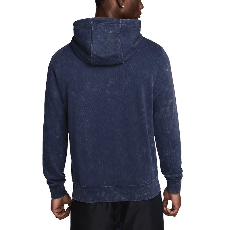 Sweat à capuche délavé Nike bleu marine Paris Saint-Germain Club pour homme