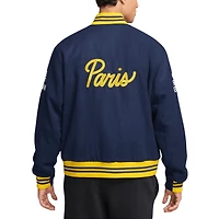 Veste Nike bleu marine Paris Saint-Germain à boutons-pression pour homme