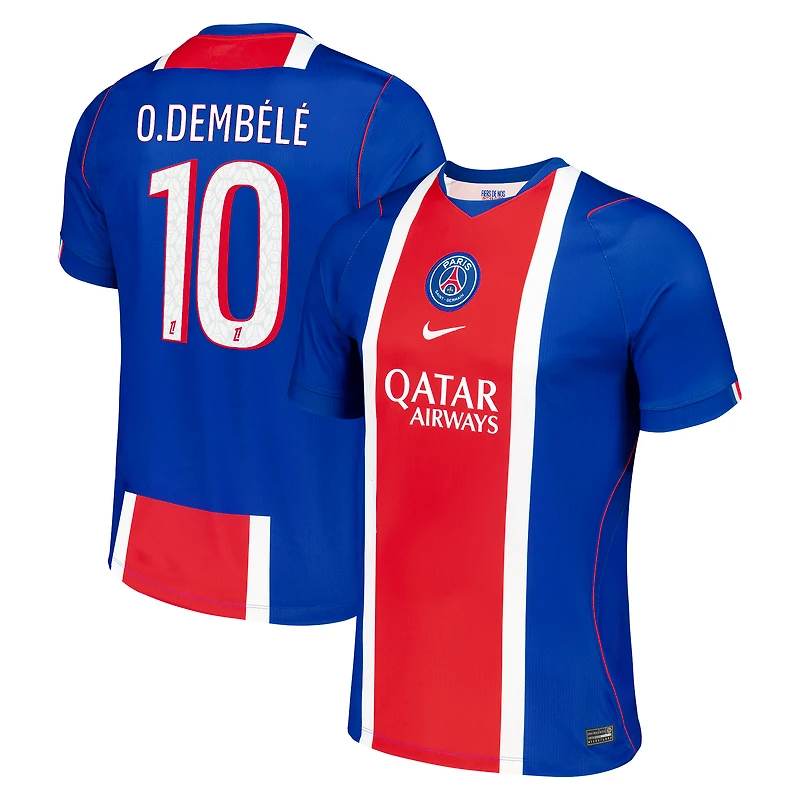 Maillot Nike Ousmane Dembélé pour homme, bleu, réplique du stade domicile Paris Saint-Germain 2026/27