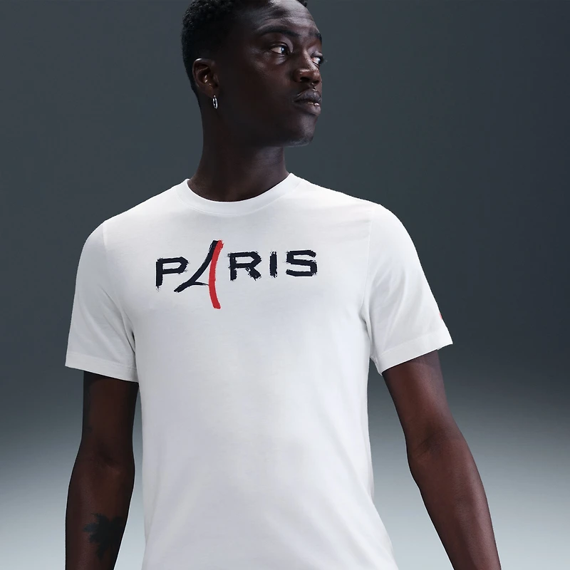 T-shirt Nike blanc avec logo Paris Saint-Germain 2025/26 pour homme