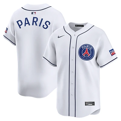 Maillot Nike blanc Paris Saint-Germain 2025 Soccer x MLB Limited pour homme
