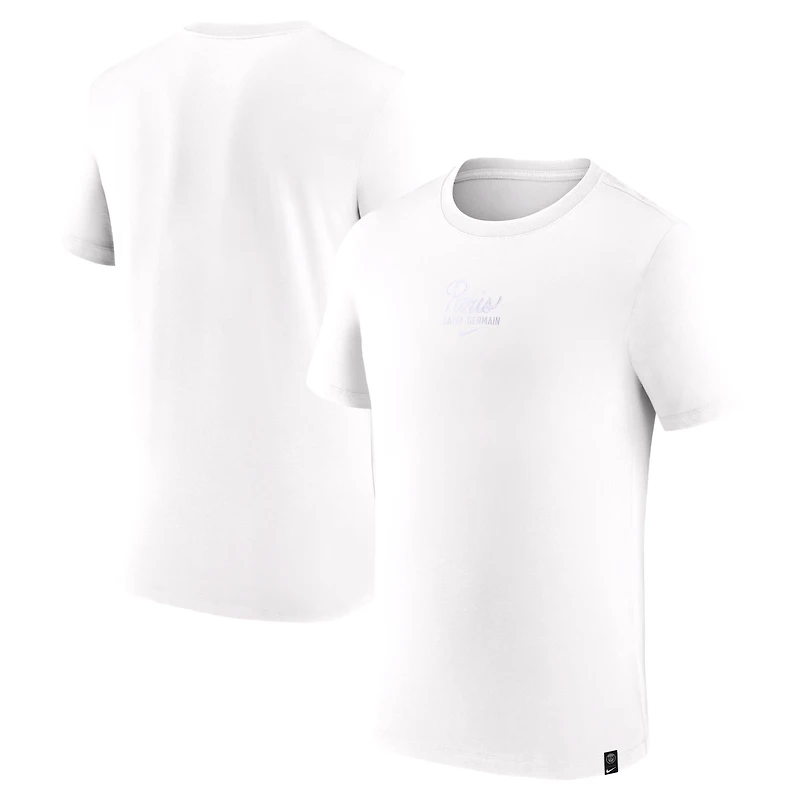 T-shirt essentiel Nike blanc Paris Saint-Germain Premium pour homme