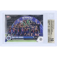 Paris Saint-Germain 2024-25 Topps Now UCL 2025 Vainqueurs de la Ligue des Champions UEFA #159 Authentifié BGS 10 - Sous-notes 10,10,9,5,10