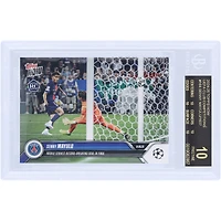 Senny Mayulu Paris Saint-Germain 2024-25 Topps Now UEFA Rookie Strikes Record-Breaking Goal in Final Black Label #164 BGS Authenticated 10 Rookie Card - 10,10,10,10 Subgrades