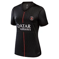 Women's Jordan Brand Black Paris Saint-Germain 2025/26 Fourth Replica Jersey