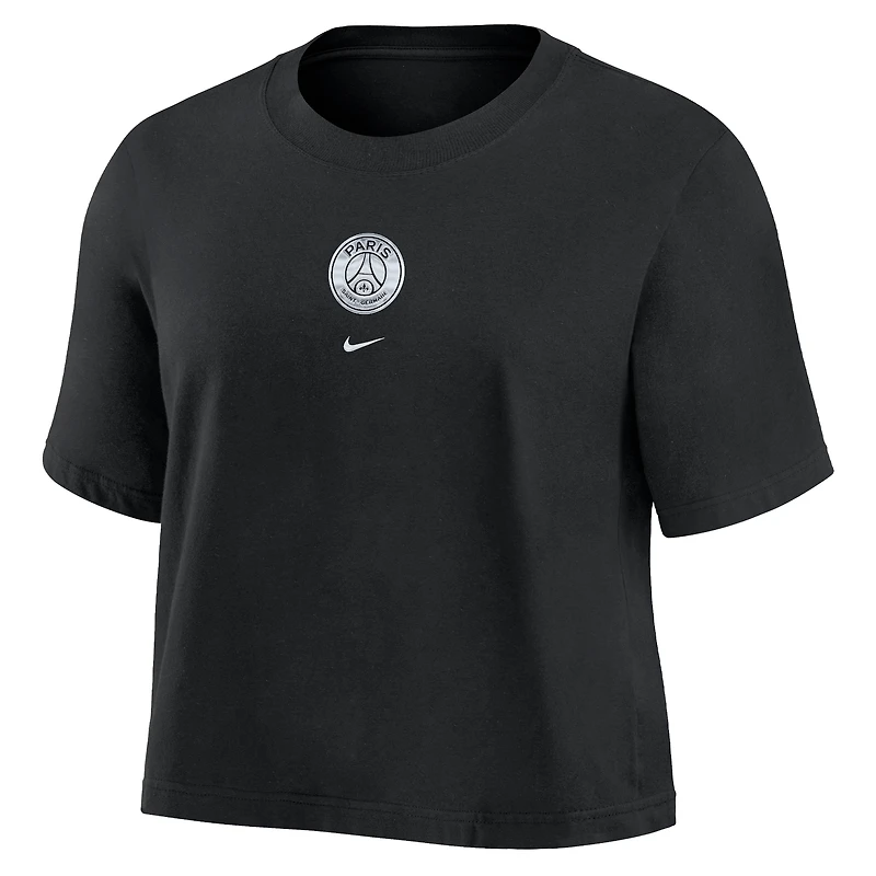 Women's Nike Black Paris Saint-Germain For Her Boxy T-Shirt