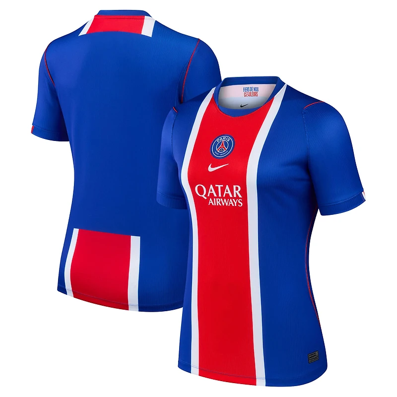 Maillot réplique domicile Nike bleu du Paris Saint-Germain pour femme, saison 2026/27.