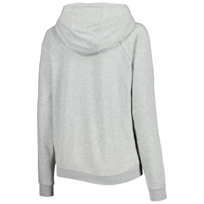 Sweat à capuche Nike Paris Saint-Germain Varsity Raglan Tri-Blend gris chiné pour femme