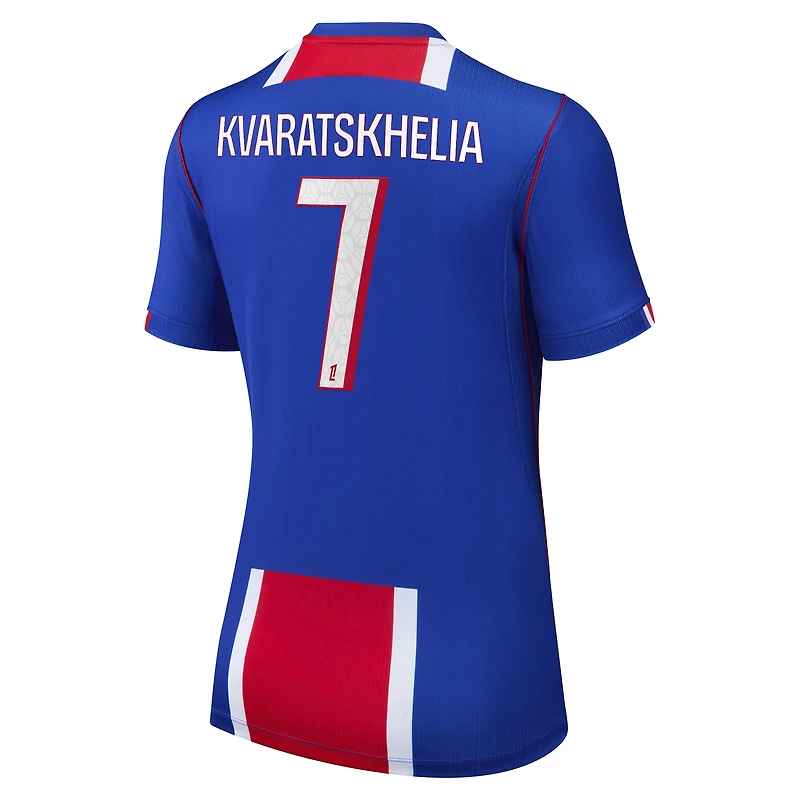 Maillot réplique domicile Nike Khvicha Kvaratskhelia bleu Paris Saint-Germain 2026/27 pour femme