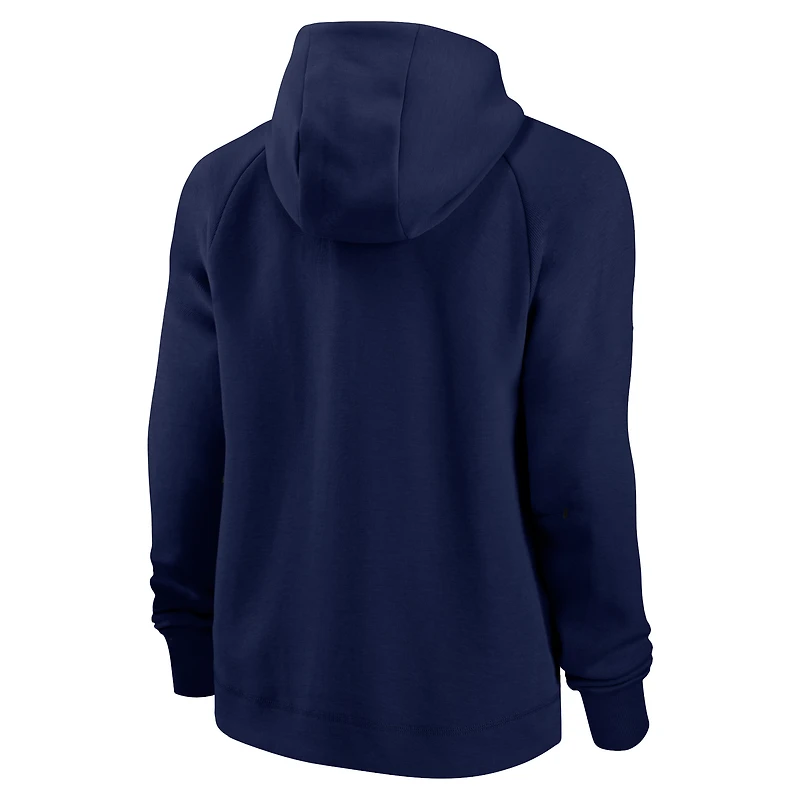 Sweat à capuche Nike Paris Saint-Germain Tech Fleece raglan entièrement zippé pour femme - Bleu marine