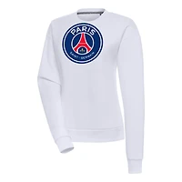 Women's  White Paris Saint-Germain Takeover Crewneck Pullover Sweatshirt