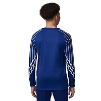 Youth Jordan Brand Blue Paris Saint-Germain 2024/25 Fourth Replica Long Sleeve Jersey