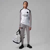 Haut Jordan Brand blanc Paris Saint-Germain Strike Drill à col zippé et manches longues pour enfant