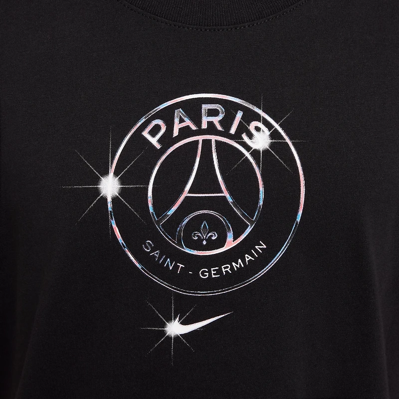 T-shirt Nike noir avec écusson du Paris Saint-Germain pour jeune
