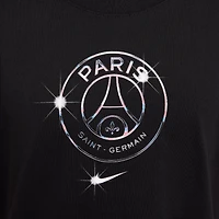 T-shirt Nike noir avec écusson du Paris Saint-Germain pour jeune
