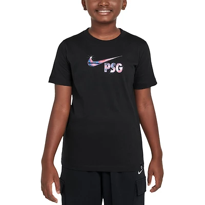 Youth Nike Black Paris Saint-Germain Swoosh T-Shirt