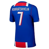 Youth Nike Khvicha Kvaratskhelia Blue Paris Saint-Germain 2026/27 Home Stadium Replica Jersey