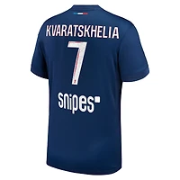 Youth Nike Khvicha Kvaratskhelia Navy Paris Saint-Germain 2024/25 Home Replica Player Jersey