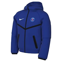 Youth Nike Royal Paris Saint-Germain Tech Woven Raglan Dri-FIT Full-Zip Hooded Jacket