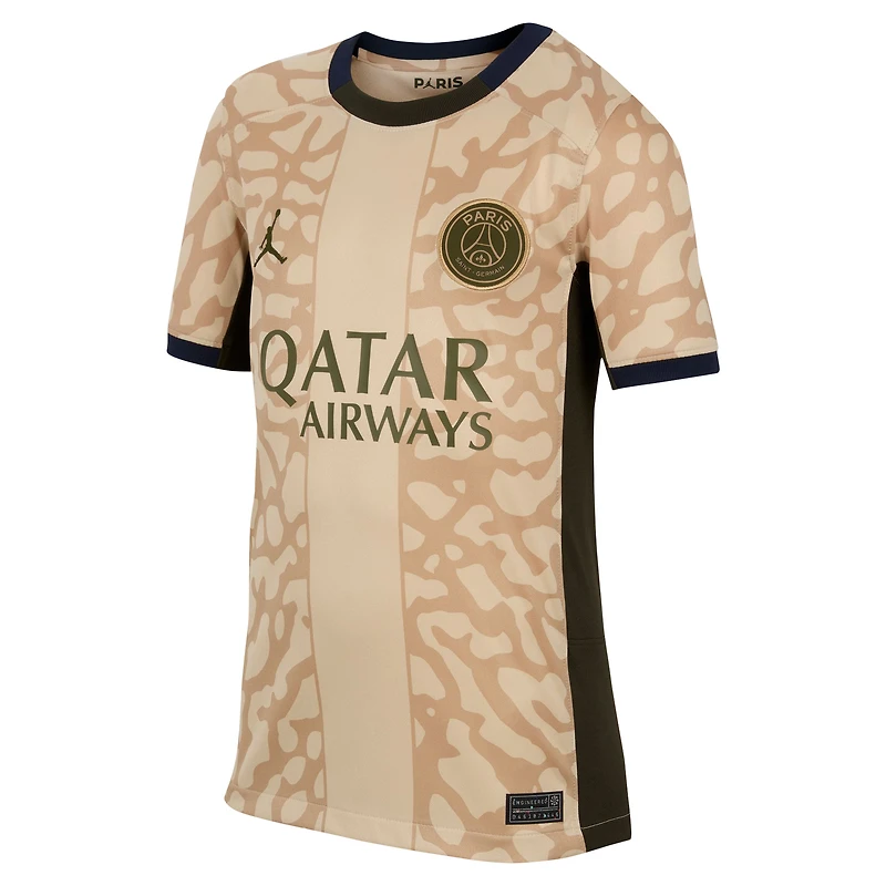 Youth Nike Tan Paris Saint-Germain 2023/24 Fourth Stadium Replica Jersey