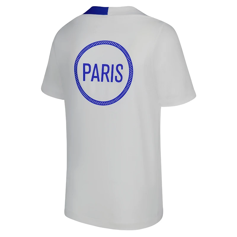Haut Nike blanc pour jeunes Paris Saint-Germain 2025/26 Third Strike Performance