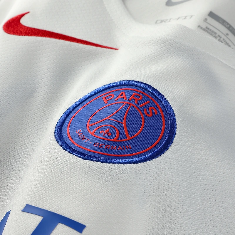 Haut Nike blanc pour jeunes Paris Saint-Germain 2025/26 Third Strike Performance