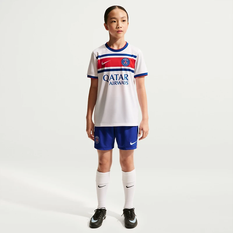 Maillot d'avant-match extérieur Nike blanc pour enfant, Paris Saint-Germain, saison 2026/27