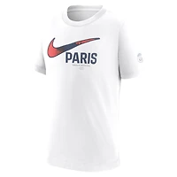 Youth Nike White Paris Saint-Germain Swoosh T-Shirt