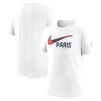 Youth Nike White Paris Saint-Germain Swoosh T-Shirt