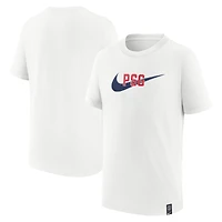 T-shirt Nike Paris Saint-Germain Swoosh blanc pour enfant